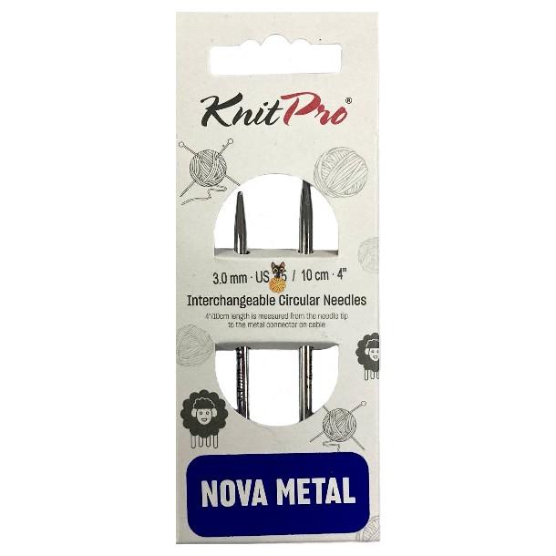 Съемные спицы KnitPro Nova Metal 3 мм укороченные