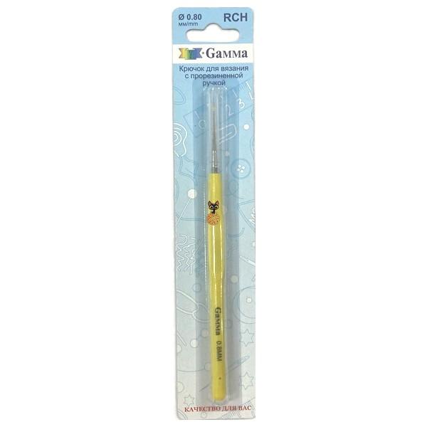 Крючок для вязания Gamma 0.8 мм с ручкой