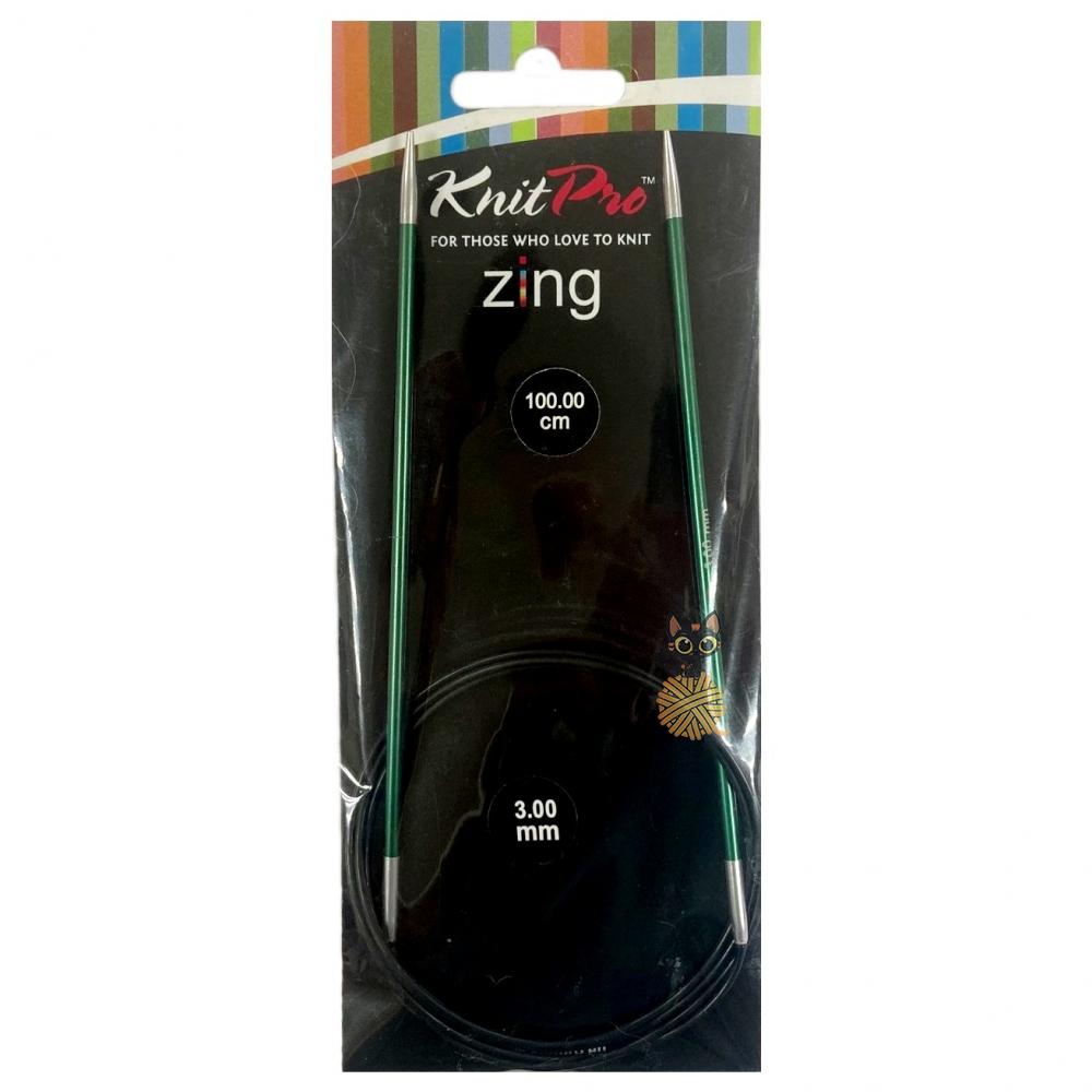 Круговые спицы KnitPro Zing 100 см/3 мм
