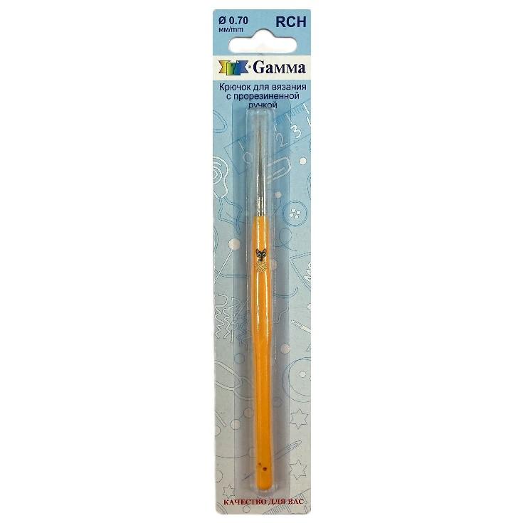 Крючок для вязания Gamma 0,7 мм с ручкой
