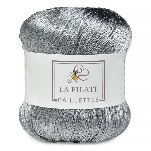 La Filati Paillettes (Ла Филати Пайлетс) 071 серебристый/голографические пайетки