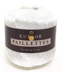 Kutnor Paillettes (Кутнор Пайлетс) 180 белый/прозрачная пайетка