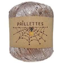 Wool Sea Paillettes (Вул си Пайлетс) 466 темно-бежевый/золотая пайетка 3 мм