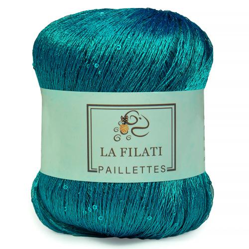 La Filati Paillettes (Ла Филати Пайлетс) 100 бирюза/бирюзовые пайетки