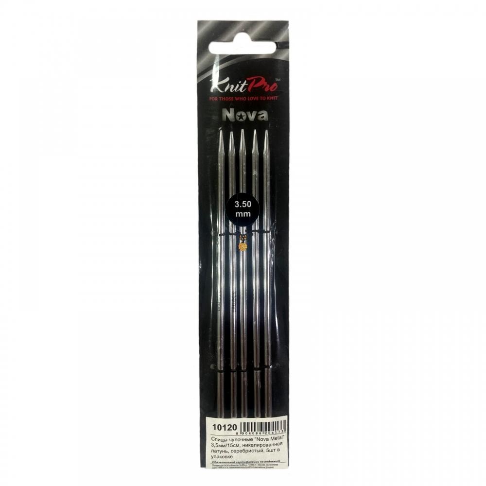 Чулочные спицы KnitPro Nova Metal 3.5 мм/15 см