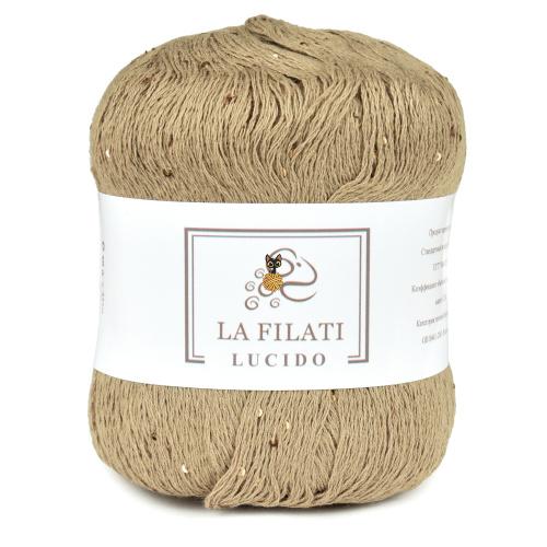 La Filati Lucido (Ла Филати Лусидо) 80011 темно-бежевый/золотая пайетка