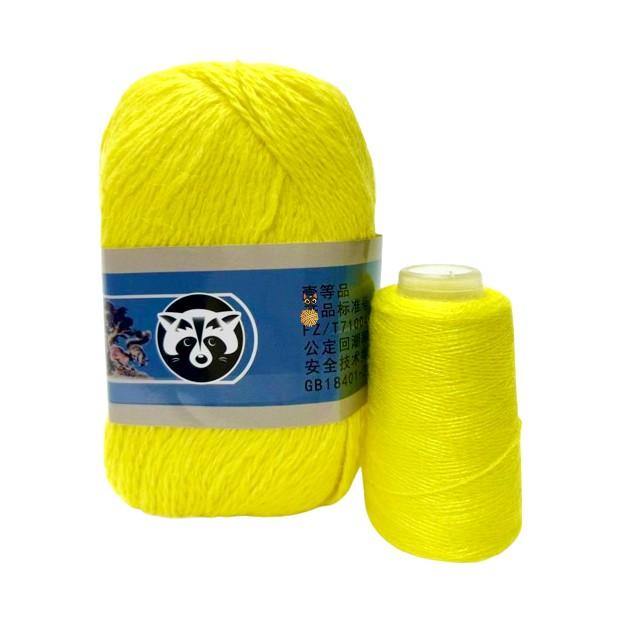 Menca Long Mink Wool/Пух норки   | 827 ярко-жёлтый