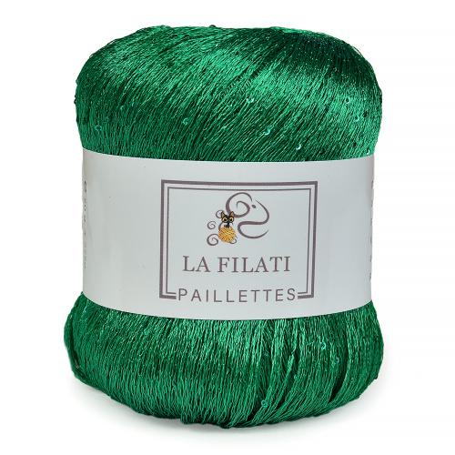 La Filati Paillettes (Ла Филати Пайлетс) 103 зеленый/зеленая пайетка