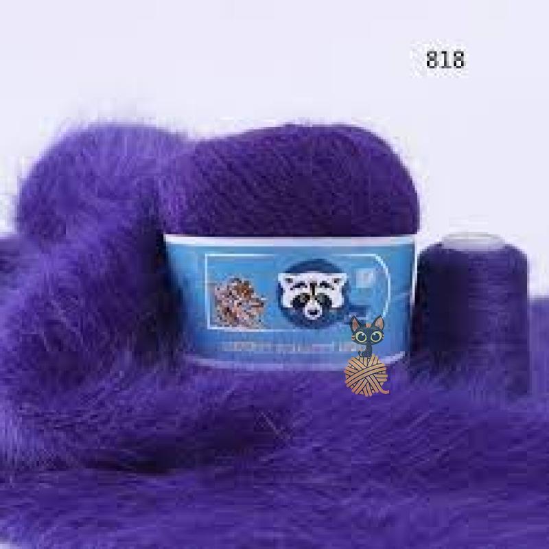 Long Mink Wool Пух норки  818 фиолетово-синий